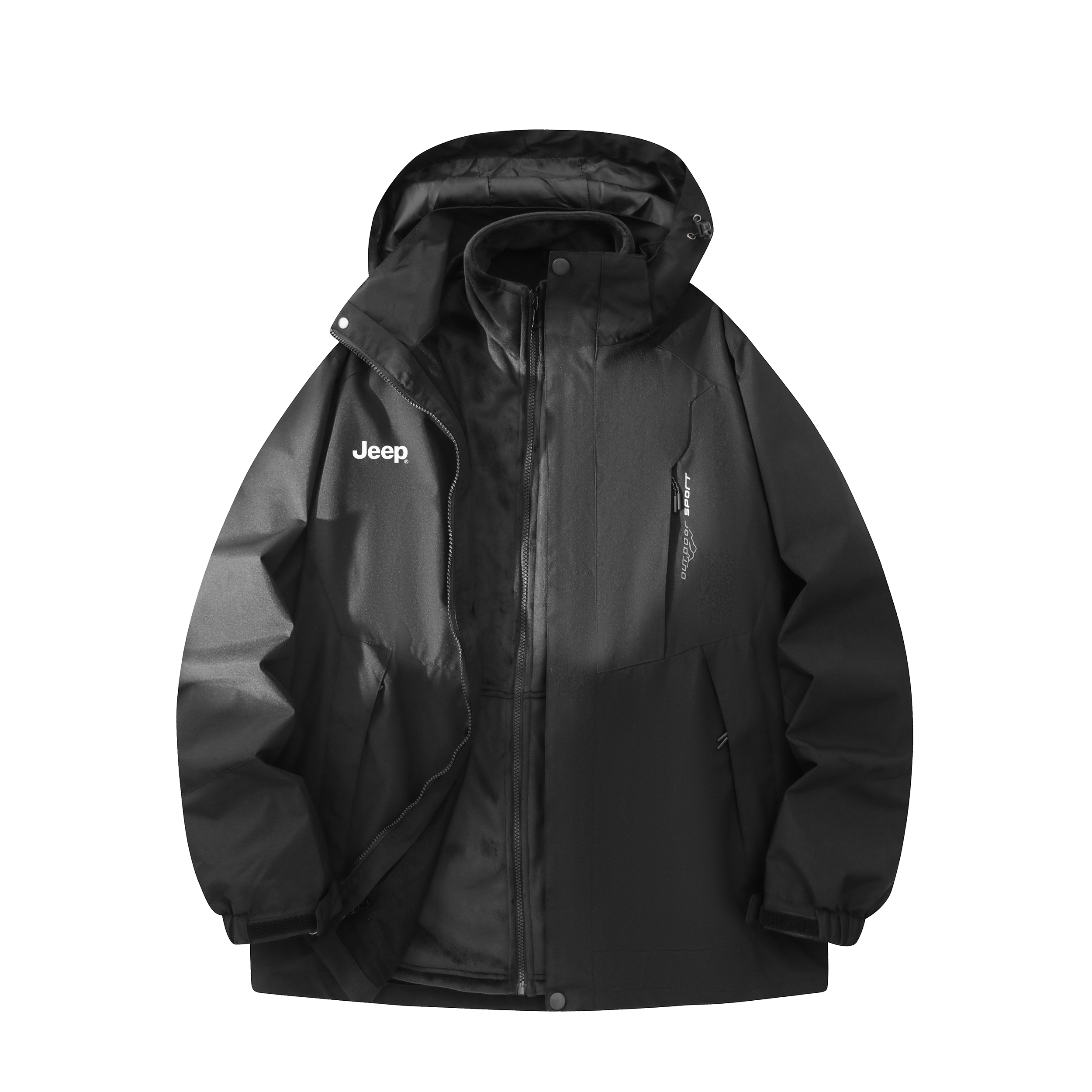 

Куртка унисекс Jeep, Dark Brown Block (with Liner 3-in-1)