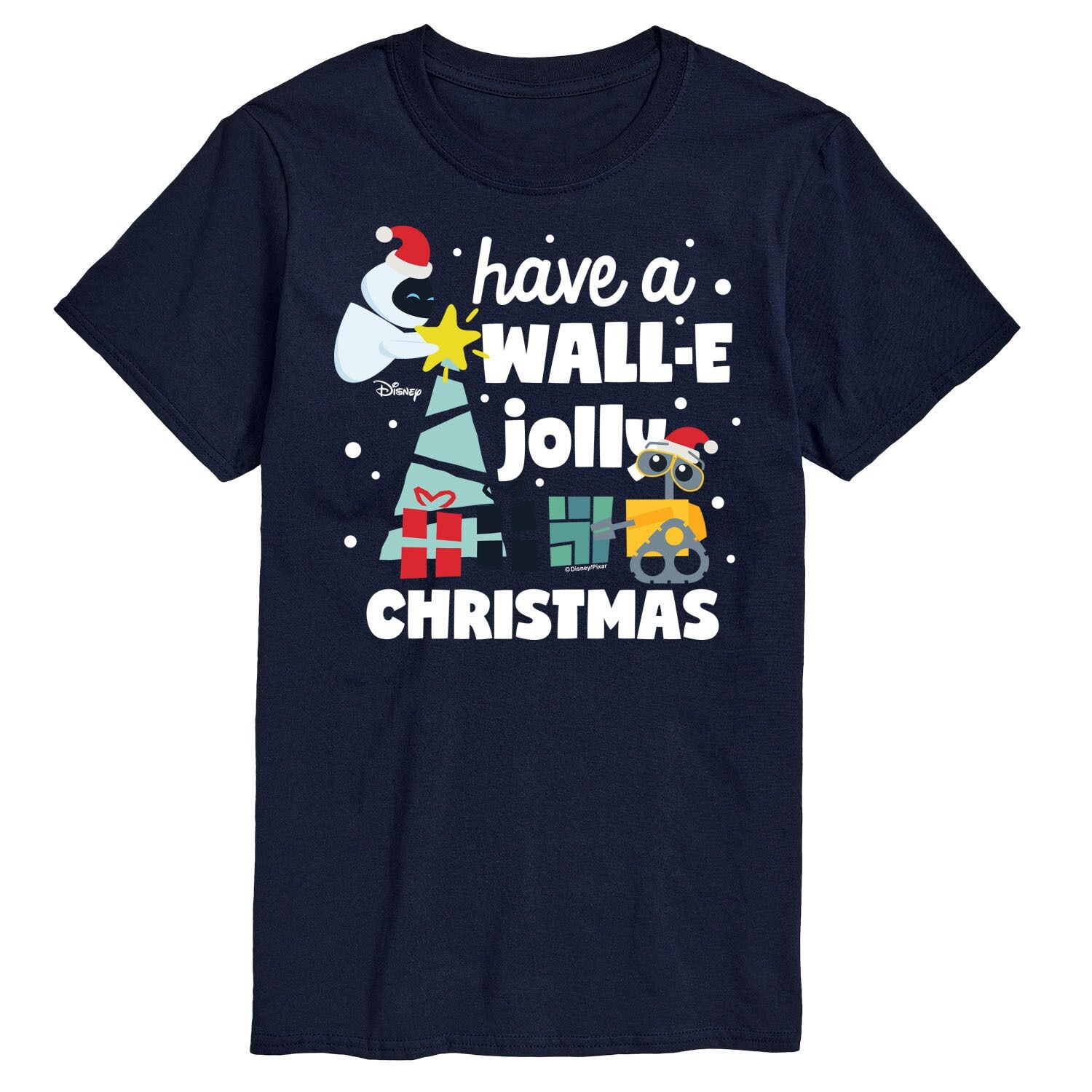 

Футболка's Wall-E Big & Tall Jolly Christmas с рисунком Disney, синий