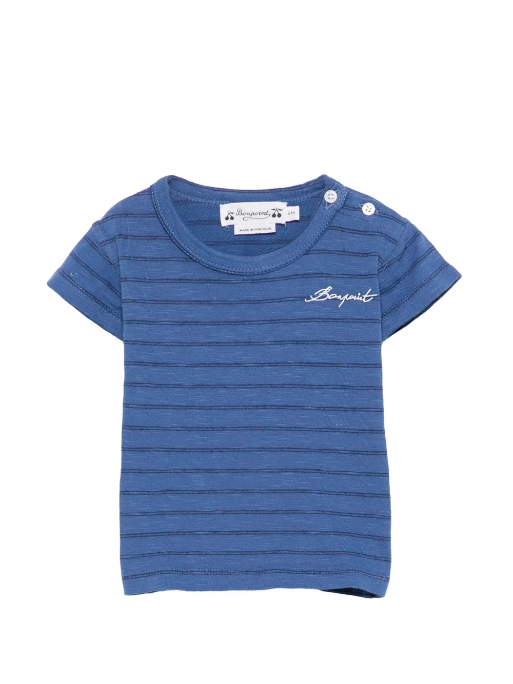 

Футболка в полоску с короткими рукавами Bonpoint, синий