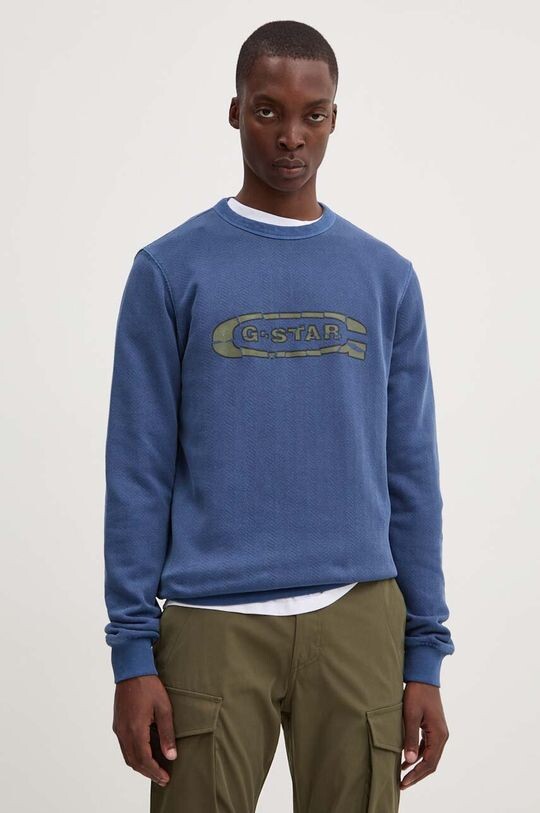 

Хлопковая толстовка G-Star Raw, синий