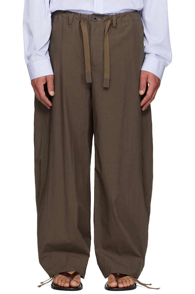 

Sacai Коричневые хлопчатобумажные брюки, похожие на брюки пишущей машинки