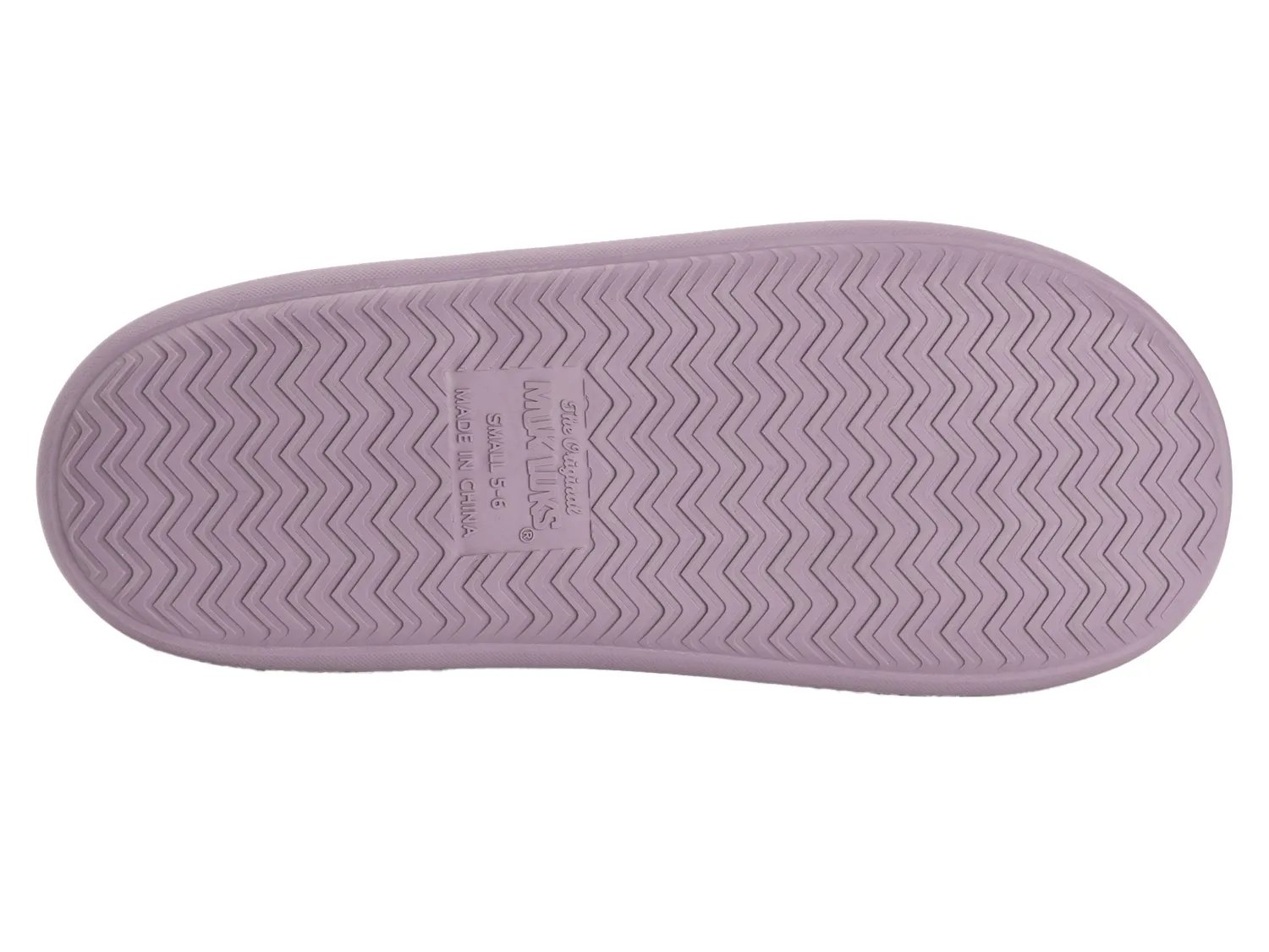 Тапочки MUK LUKS Janna Cozy Crew Clog, Purple Stripe Print — фото 3