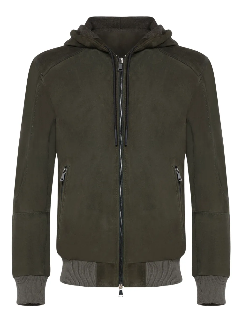 

Замшевая куртка с капюшоном Franzese Collection, зеленый