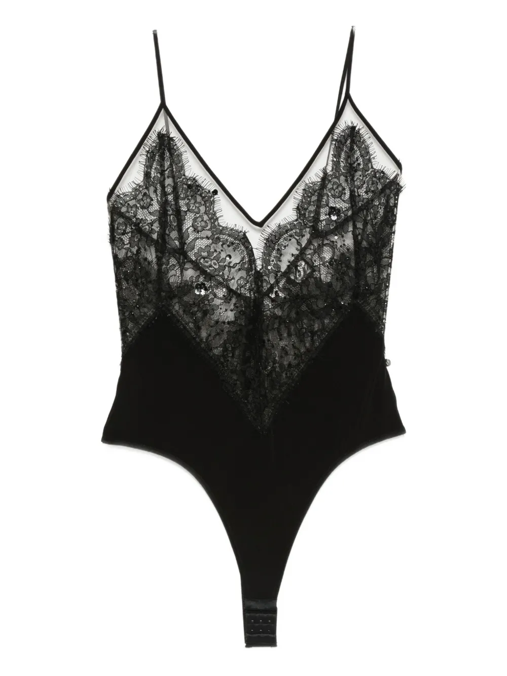 

Топ с кружевным декором NISSA, черный