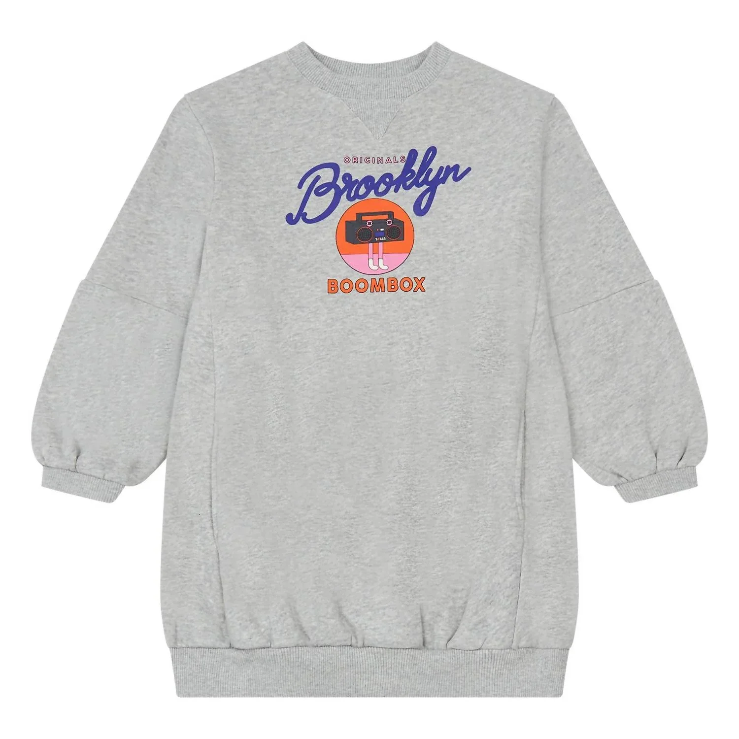 Детское платье-толстовка Brooklyn Oversize серого цвета Hundred Pieces