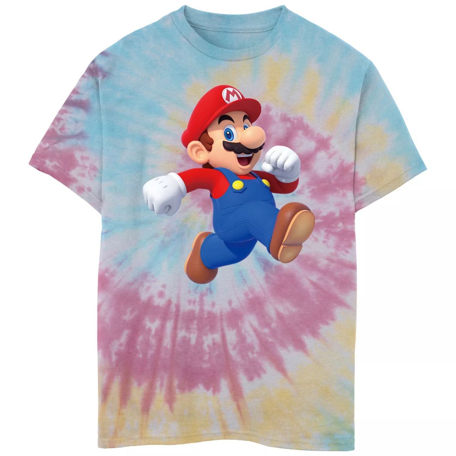

Футболка с рисунком тай-дай Nintendo Super Mario Running Man для мальчиков 8–20 лет Licensed Character