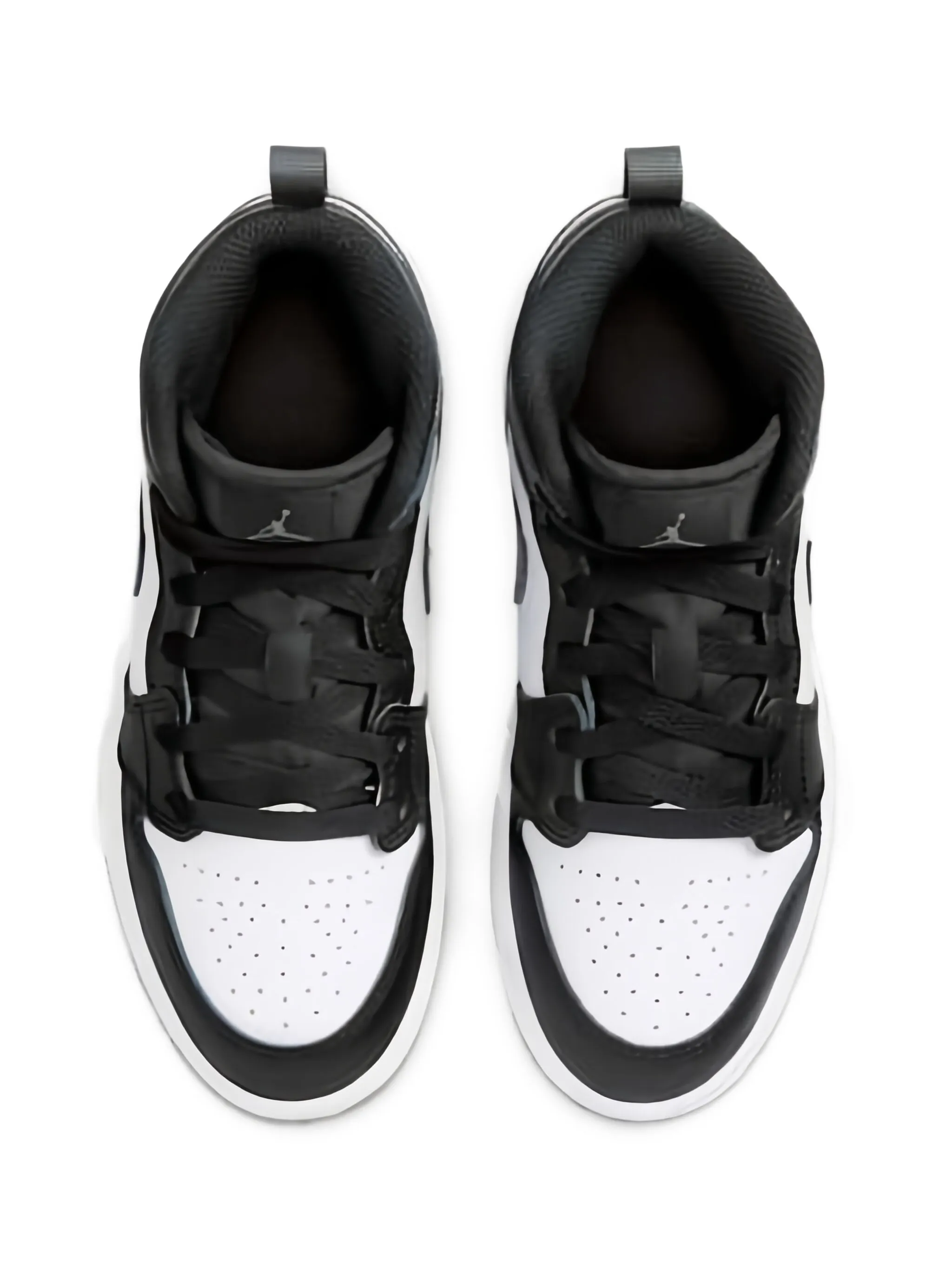 Кроссовки Jordan 1 Mid Black/White/Iron Jordan Kids, черный — фото 4