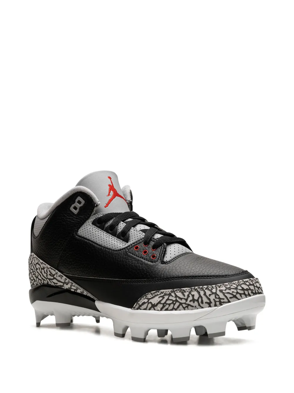 Кроссовки Air  3 Retro Black/Fire Red/Cement Grey/White Jordan, черный — фото 2