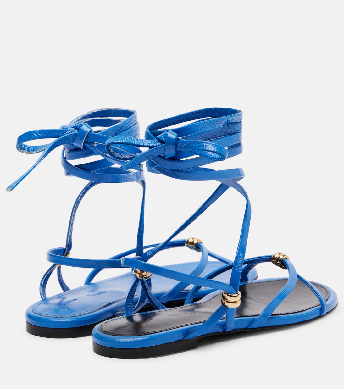 Кожаные сандалии на каблуке Coil Proenza Schouler, Azure Blue — фото 2