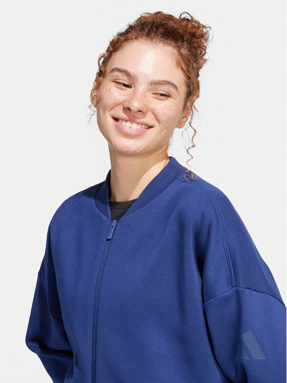 Свободный крой толстовка Essentials Contemporary Logo JD9968 Adidas, синий — фото 4