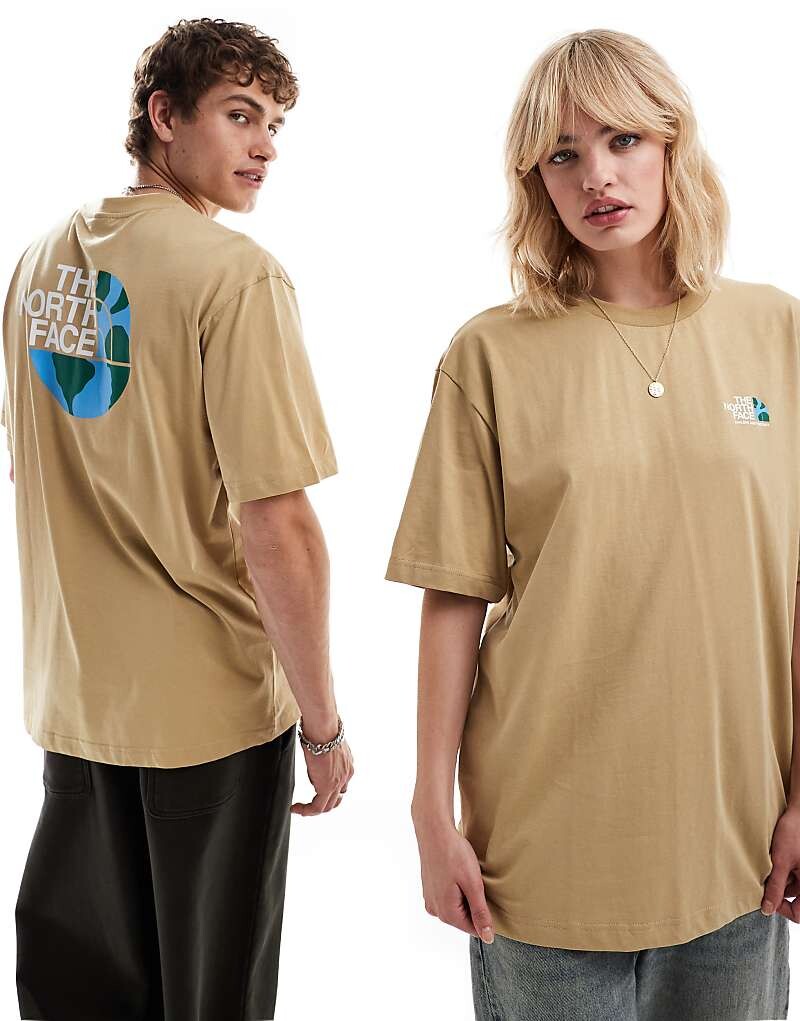 

Бежевая футболка Oversize – Dome – The North Face с принтом R cckenprint