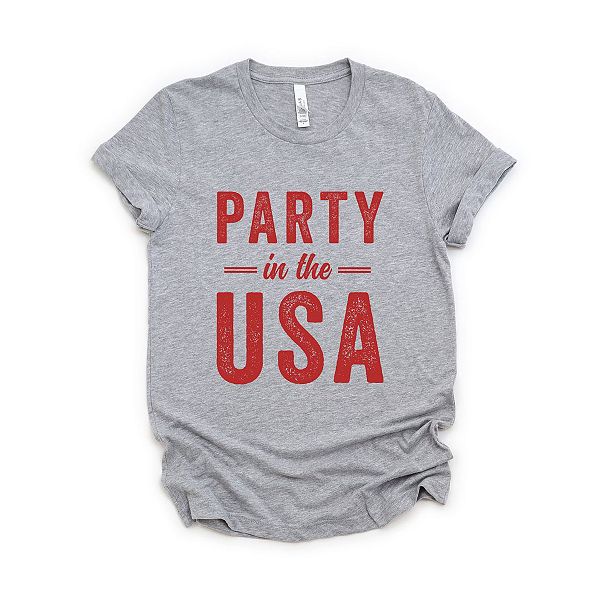 

Футболка с принтом Party in the USA Simply Sage Market, Heather Grey