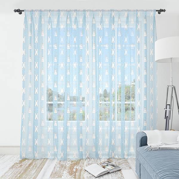 

Штора Abakuhaus Weißer Hase 2 шт, 274x180x0,5 см цвет blau kadett blau