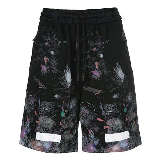 

Шорты splash ink pattern printing shorts black Off-White, черный