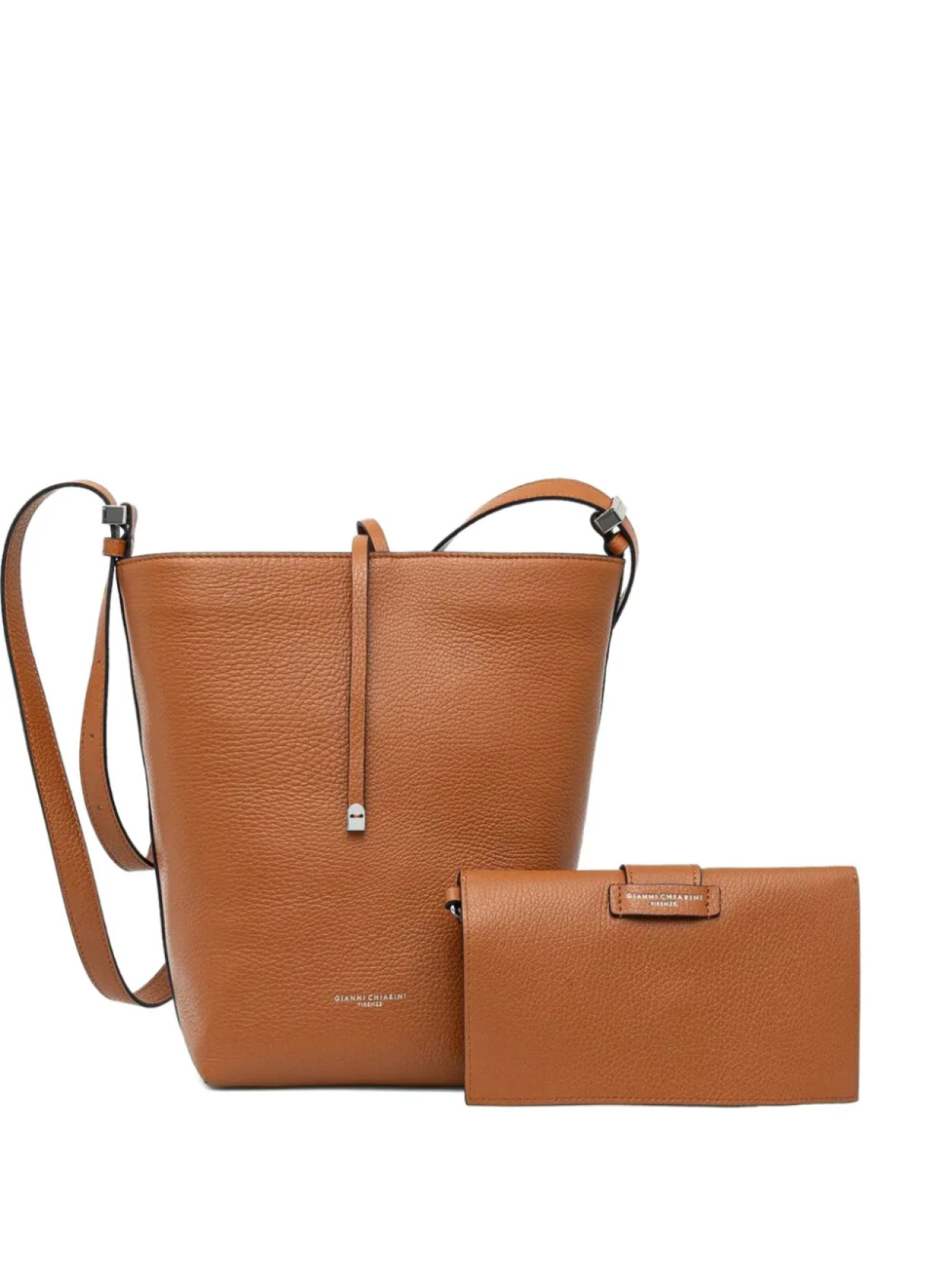 

GIANNI CHIARINI сумка-ведро со съемным кошельком, коричневый