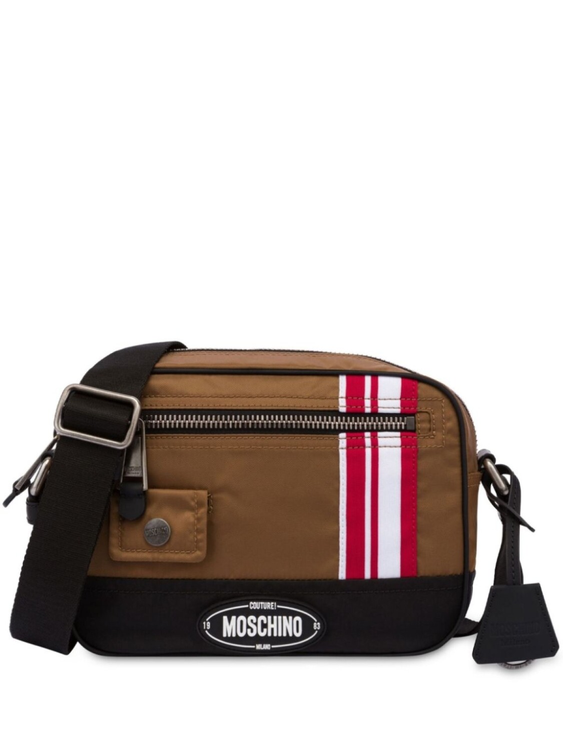 

Moschino сумка-мессенджер с логотипом, коричневый