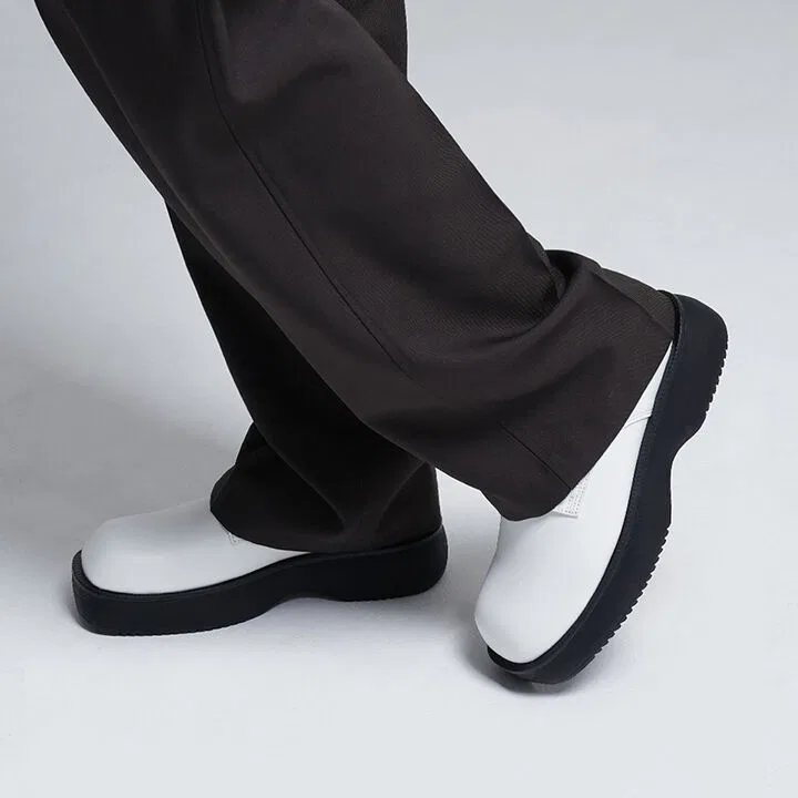 Мужские белые дерби Wetheroad Relief Volume Square Toe с 4 отверстиями — фото 3