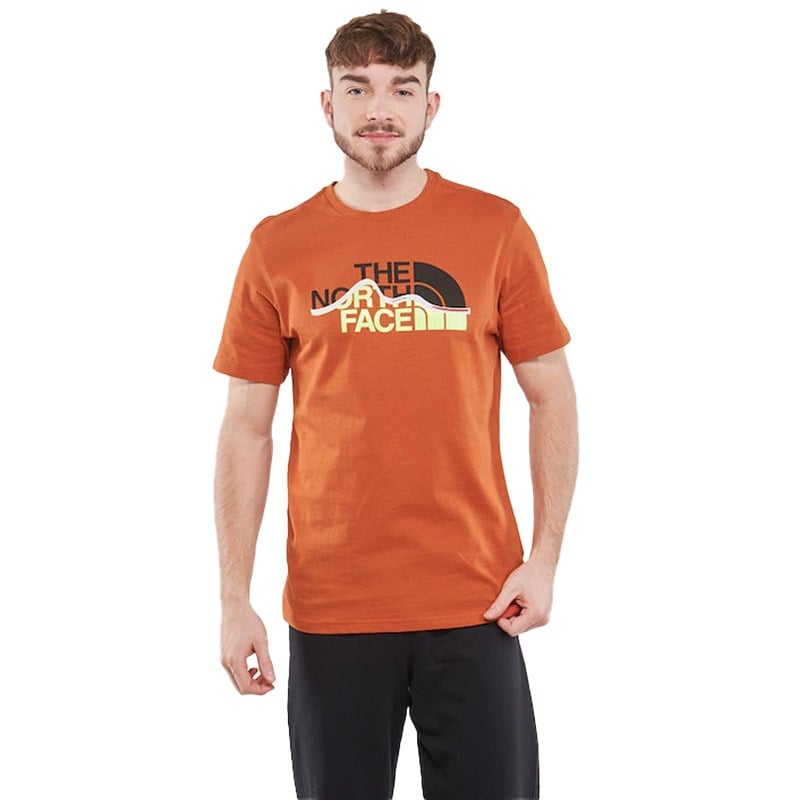 

Мужская футболка ms/s Mountain Line Tee The North Face, оранжевый