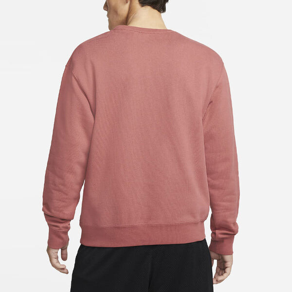 Толстовка Men's Air Jordan SS22 Printing Fleece Sports Round Neck Wine Red, красный — фото 4