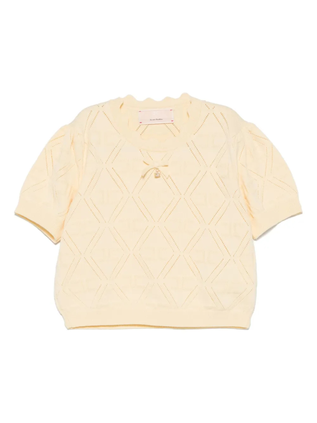 

Топ с логотипом Elisabetta Franchi La Mia Bambina, желтый