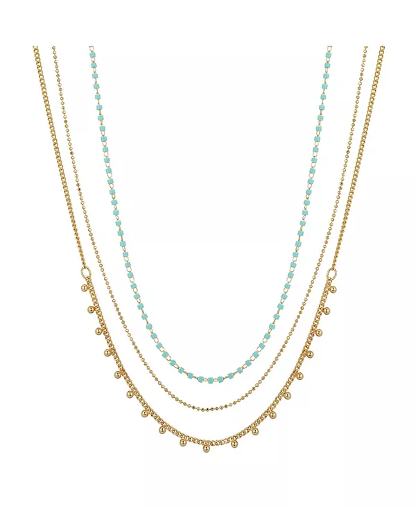 

Комплект из трех цепочек с покрытием из 14-каратного золота Unwritten, gold-plated