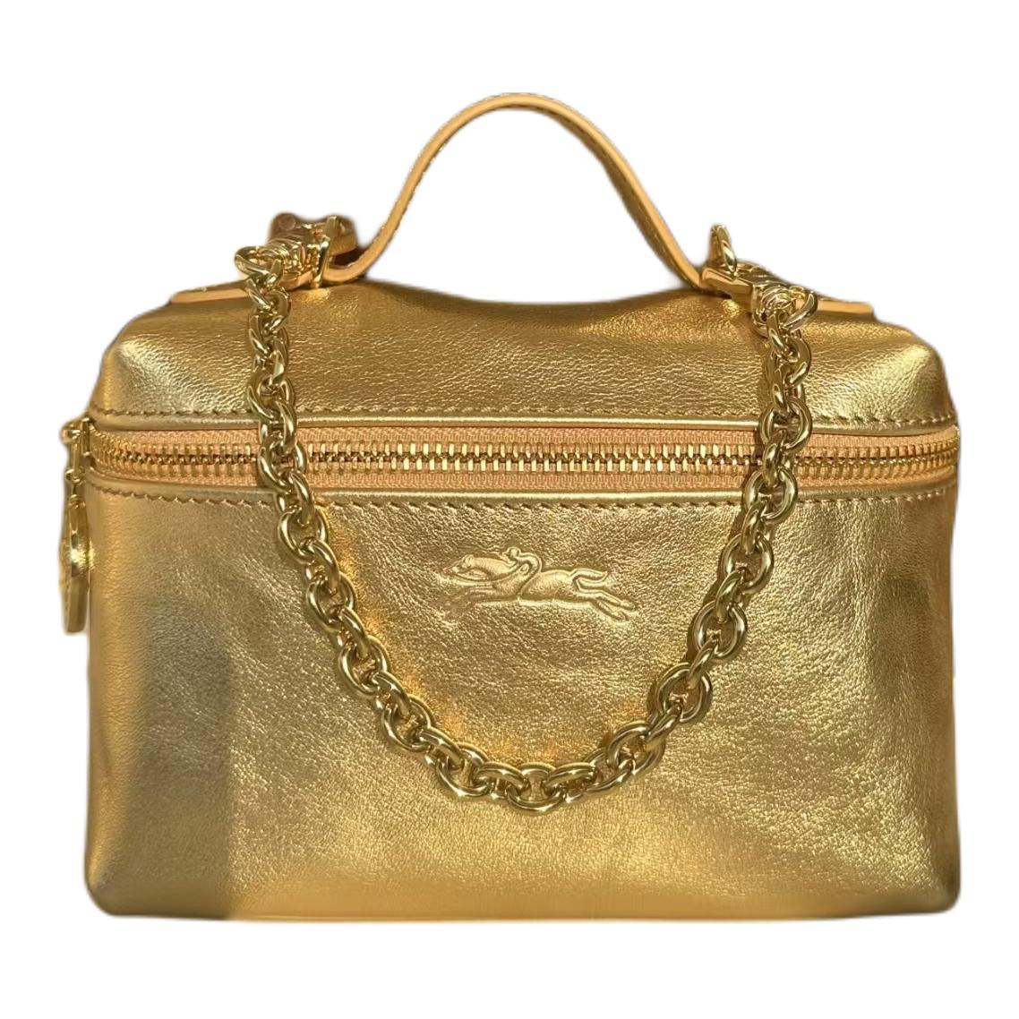 

LONGCHAMP Мини-сумка из коровьей кожи для женщин Gold