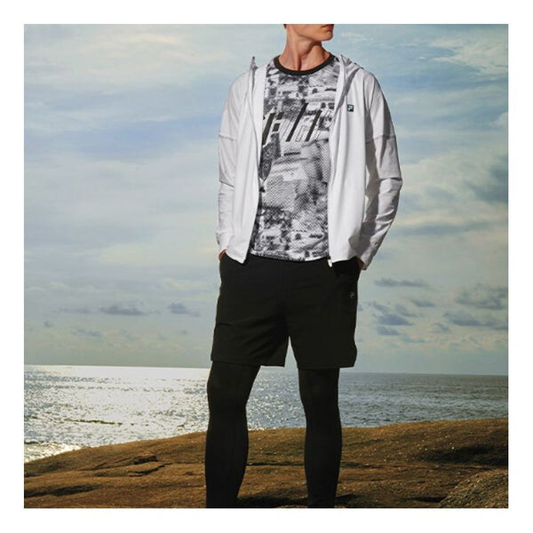 

Толстовка athletics knit running sports jacket white Fila, белый
