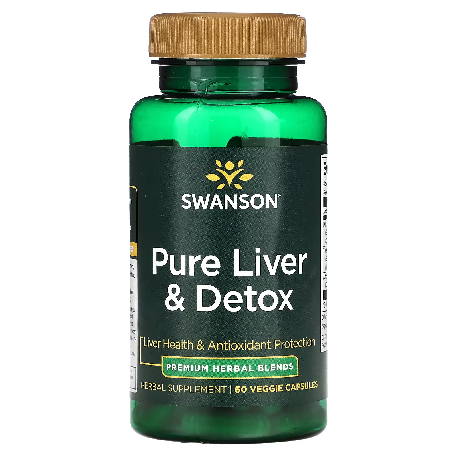 

Растительная добавка Swanson Pure Liver & Detox для печени, 60 капсул