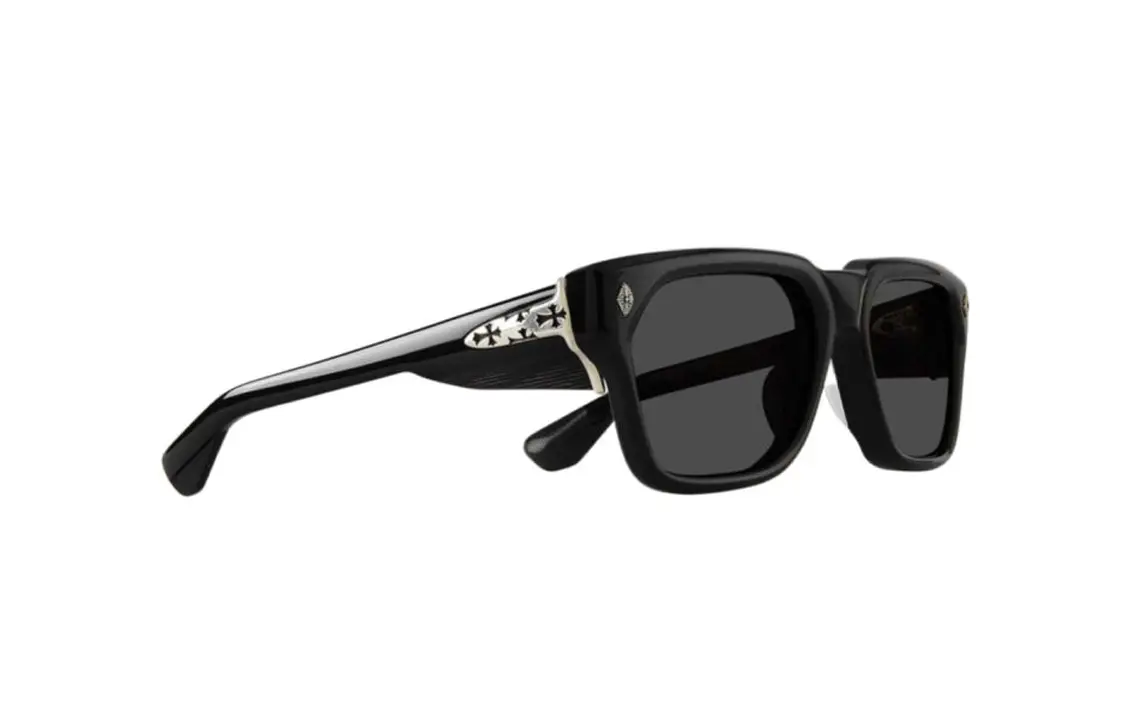 Chrome Hearts Солнцезащитные очки нестандартной формы мужские черные, Black — фото 4
