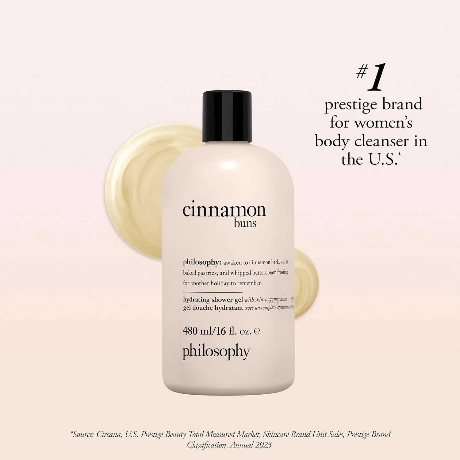 Увлажняющие гели для душа и ванны Philosophy Scent-Sational - эффективно очищают, успокаивают и смягчают сухую кожу - веганская формула, не тестируется на животных. 473 мл (1 шт.), cinnamon bun — фото 2