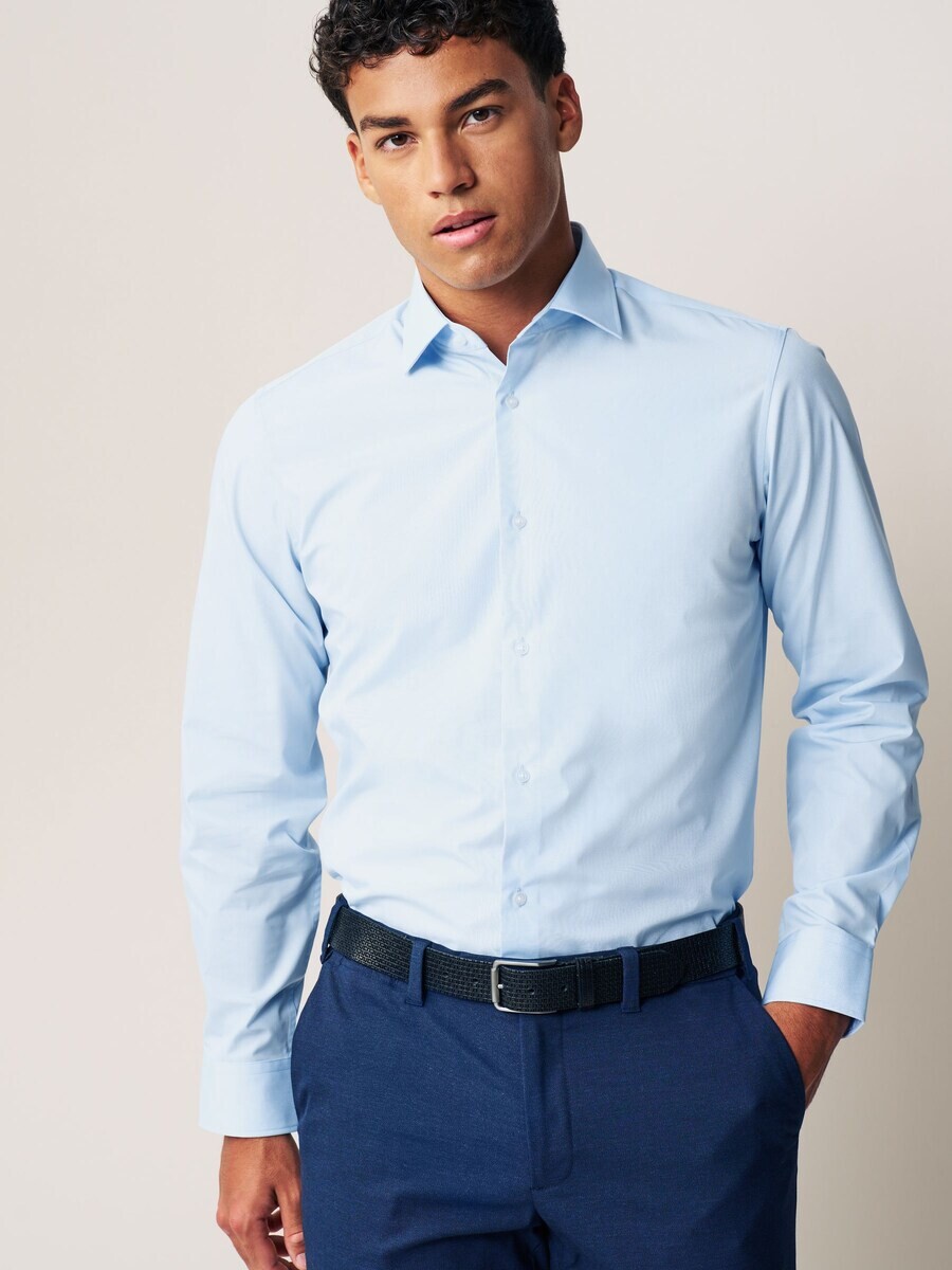 Повседневная рубашка Next Regular fit Button Up Shirt, цвет light blue/white — фото 2