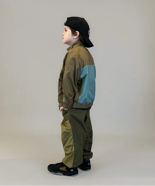 Детские штаны широкого кроя Compact Weather Cloth 2tone Long Pants GROOVY COLORS бежевые — фото 4