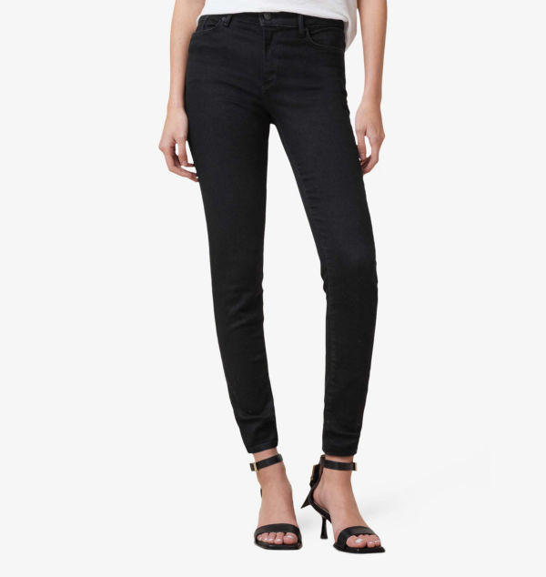 Джинсы Miller Sizeme Skinny Leg High Tail из органического хлопка и эластичного денима Allsaints, черный — фото 3