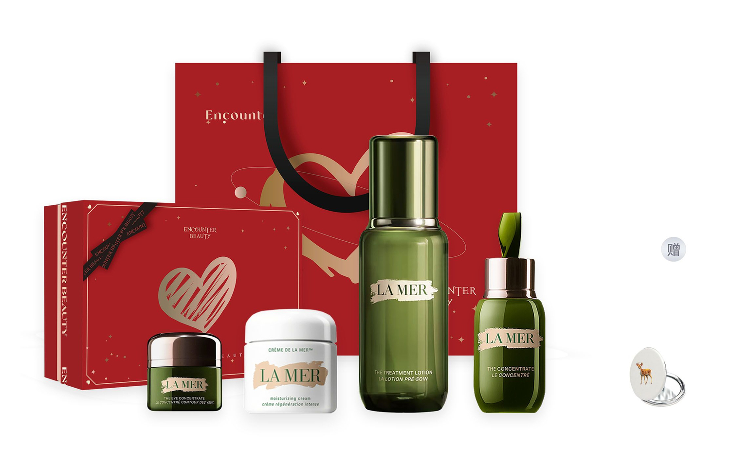 

Концентрированные наборы для восстановления кожи унисекс LA MER, Repairing Essence Water 150ml+Face Cream 30ml+Serum 15ml+Eye Cream 15ml+Pocket Mirror+Box+Shopping Bag