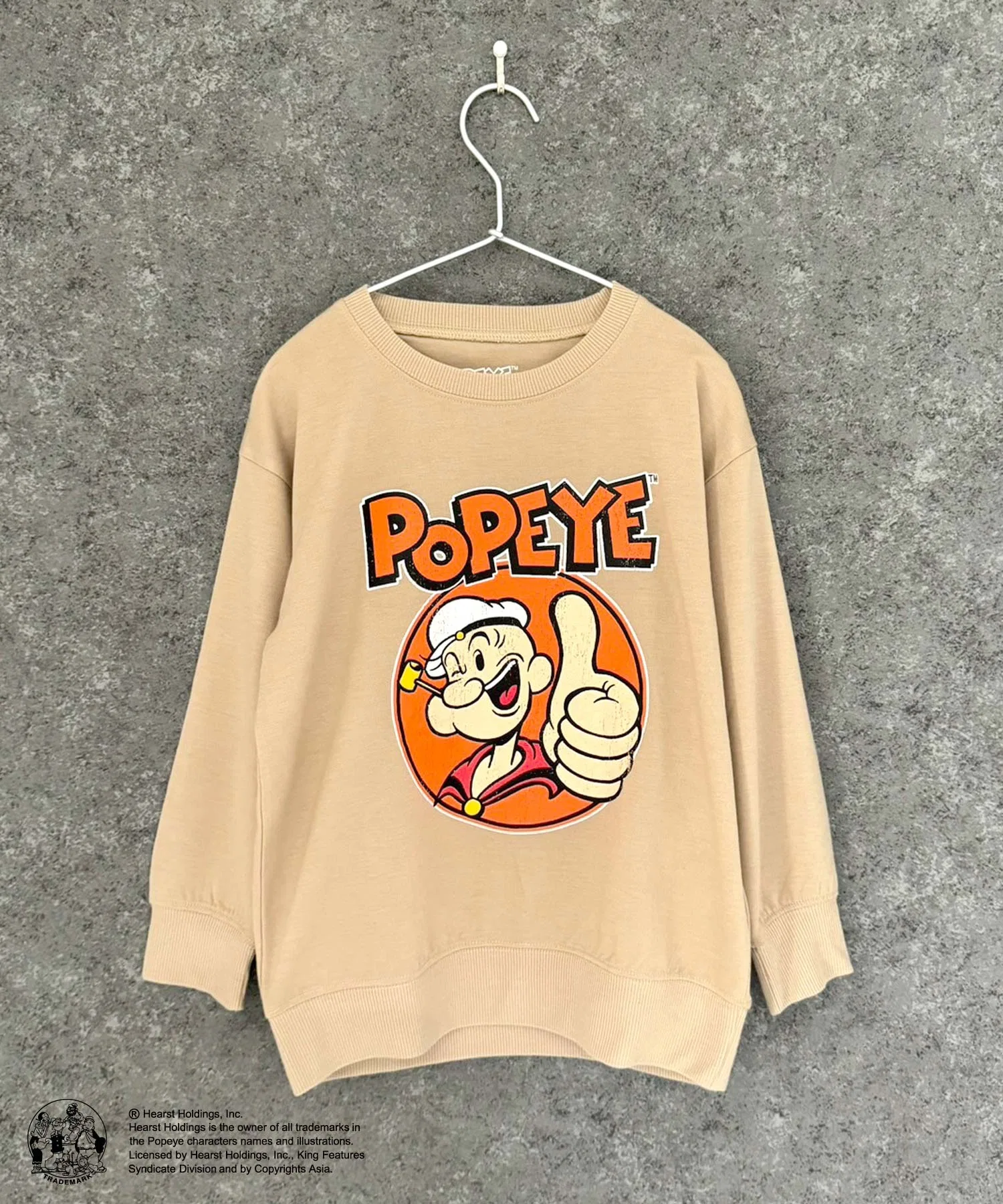 Мини-толстовка Popeye из французского махрового трикотажа большого размера — фото 3
