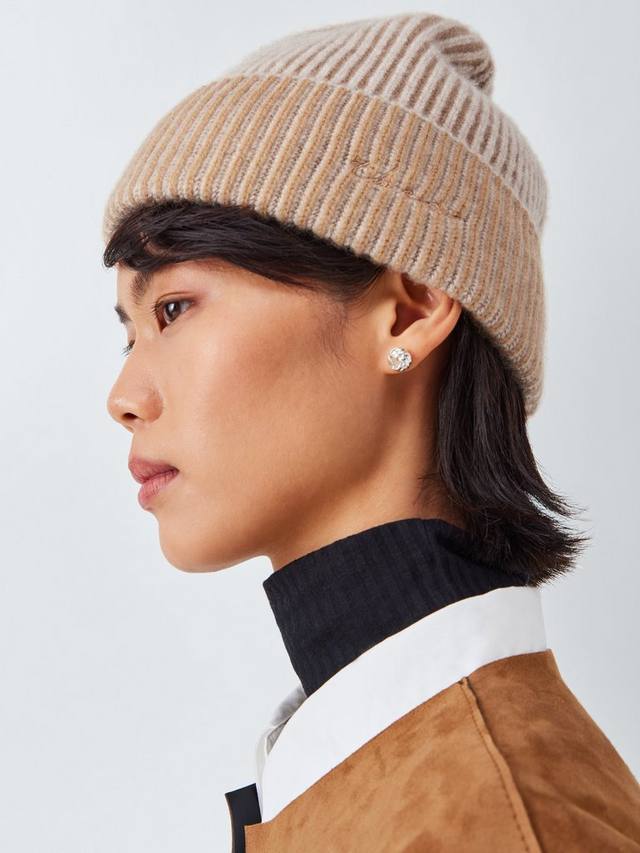 

Двухцветная шапка-бини из кашемировой смеси TBCo, Oatmeal