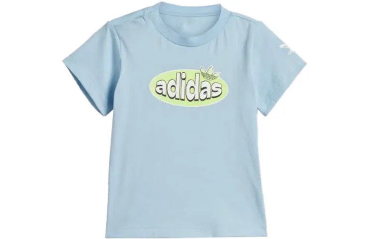 Комбинезон для дошкольников с круглым вырезом Adidas Originals, светло-голубой + черный — фото 4