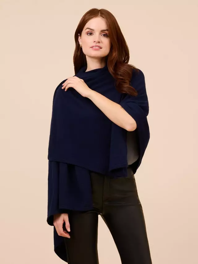 

Кардиган Adrianna Papell Classic Solid Cashmere Blend S’HUG, темно-синий