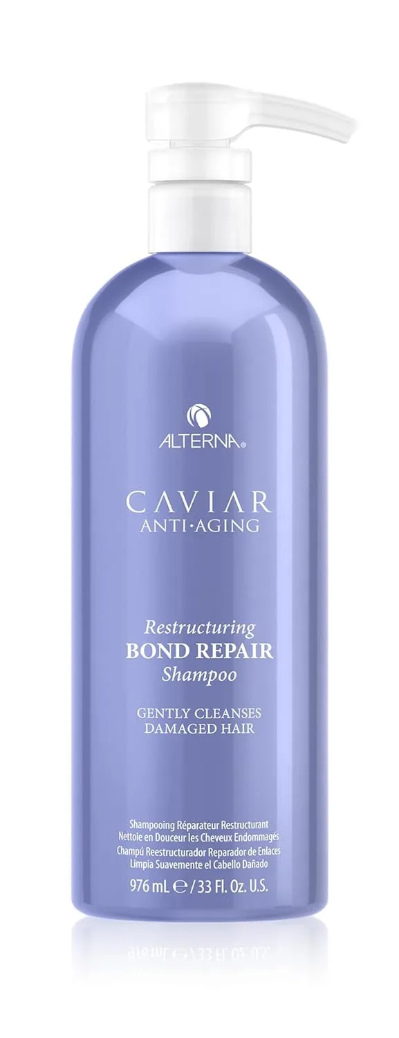 Шампунь Alterna CAVIAR Anti-Aging Restructuring Bond Repair | Для ломких, поврежденных волос и волос с секущимися кончиками | Восстанавливает, укрепляет и защищает поврежденные волосы | Без сульфатов Alterna Haircare