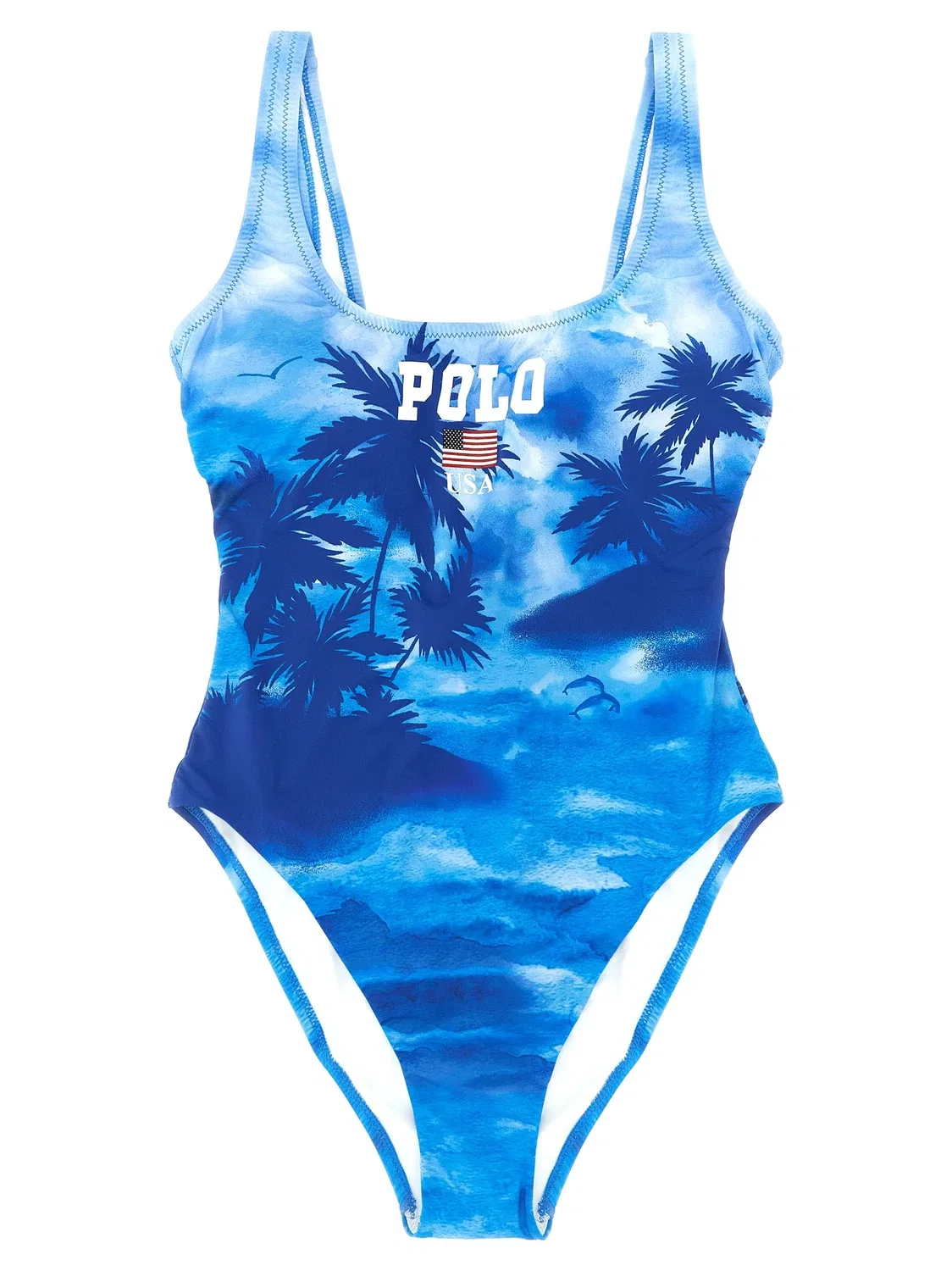 Слитный купальник 'Polo' POLO RALPH LAUREN, синий