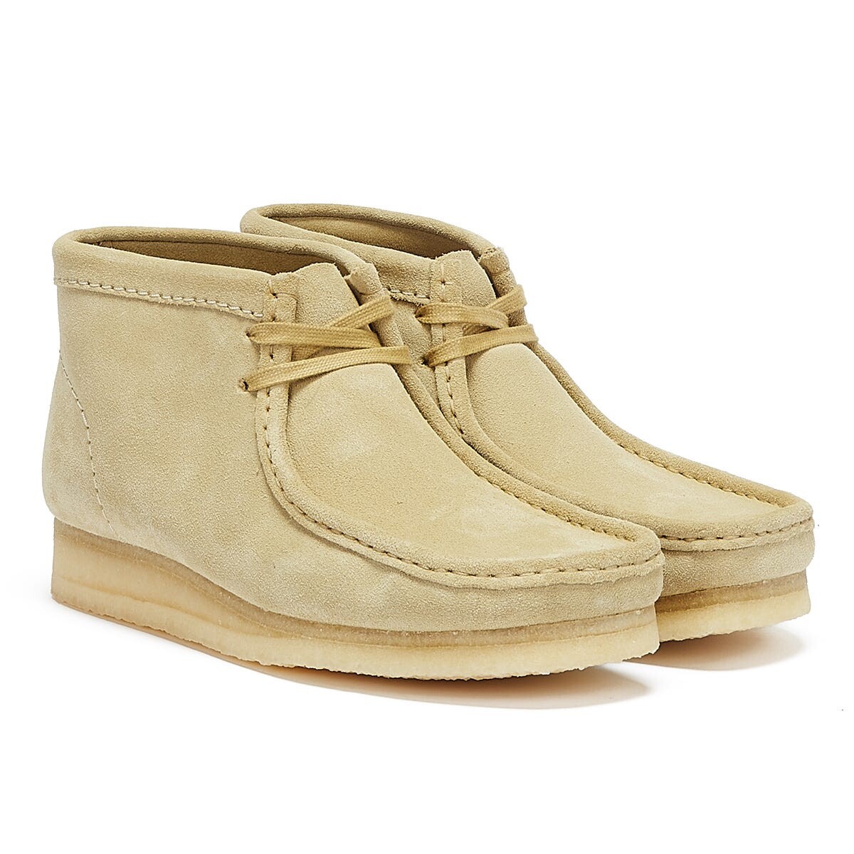 

Замшевые ботинки wallabee Clarks, бежевый