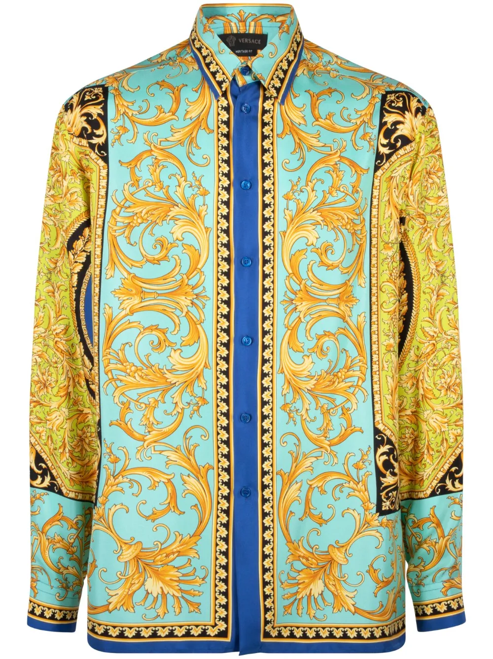 

Рубашка с принтом Barocco VERSACE, синий