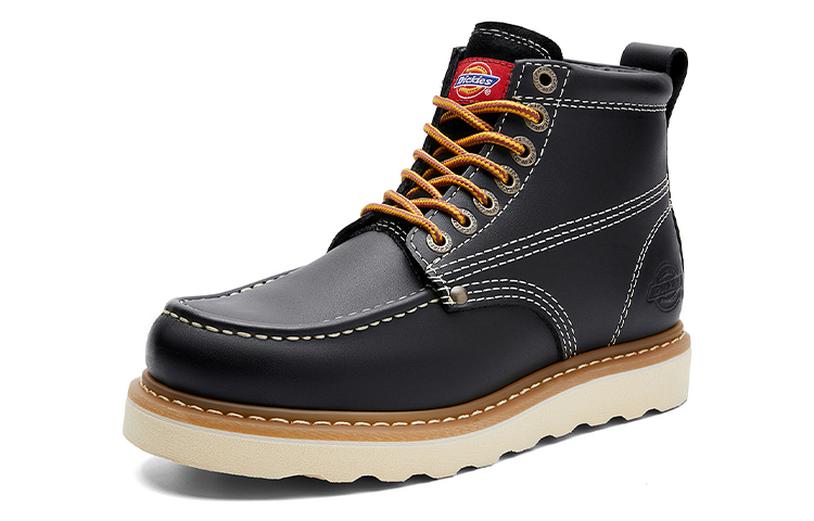 Мужские ботинки Dickies Martin кожаные с прострочкой без утепления, черный — фото 3
