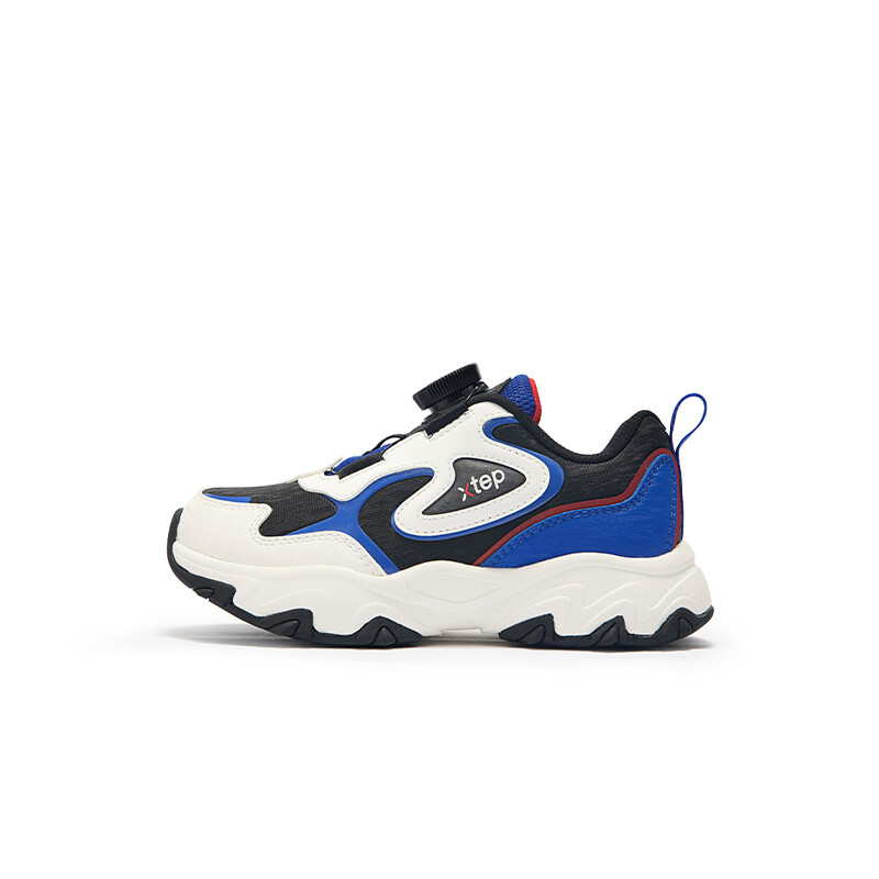 

Кроссовки XTEP Kids Lifestyle Shoes PS Low-top Black/Sail White/Racing Blue, черный/белый/синий