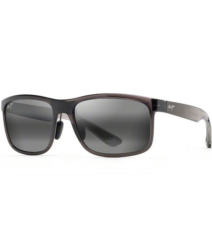 

Прямоугольные солнцезащитные очки Maui Jim Huelo PolarizedPlus2 58 мм, черный