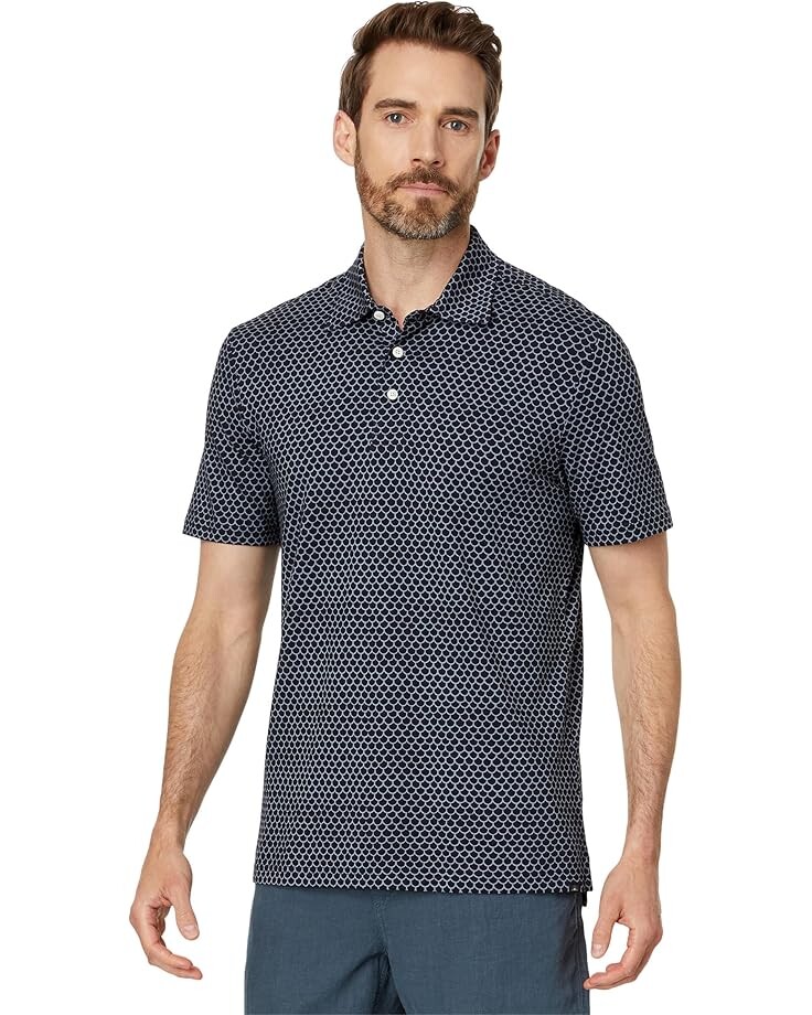 

Поло Faherty Movement Pique Polo, цвет Midnight Fishscale
