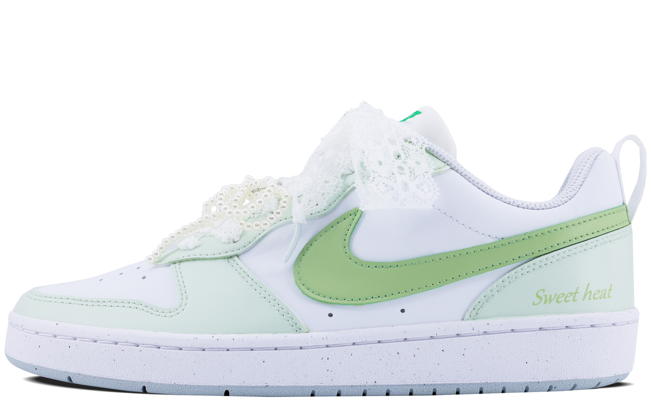 

Кроссовки Nike Court Borough Skateboarding Shoes Women's Low-top Mint Green/white, мятно-зеленый