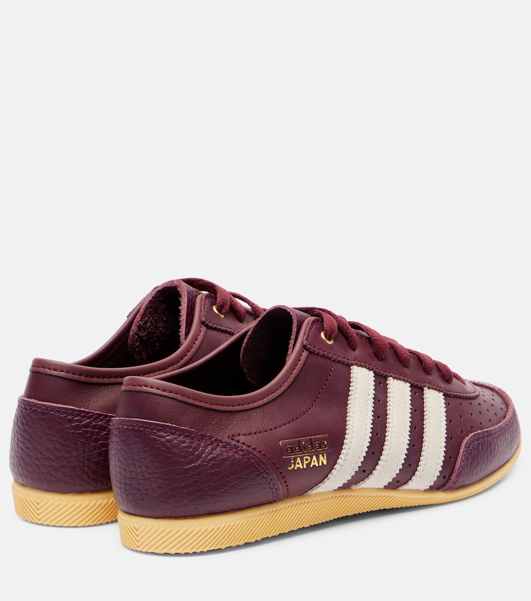 Японские кожаные кроссовки Decon Adidas, Shadowred/Cream White/Orange — фото 2