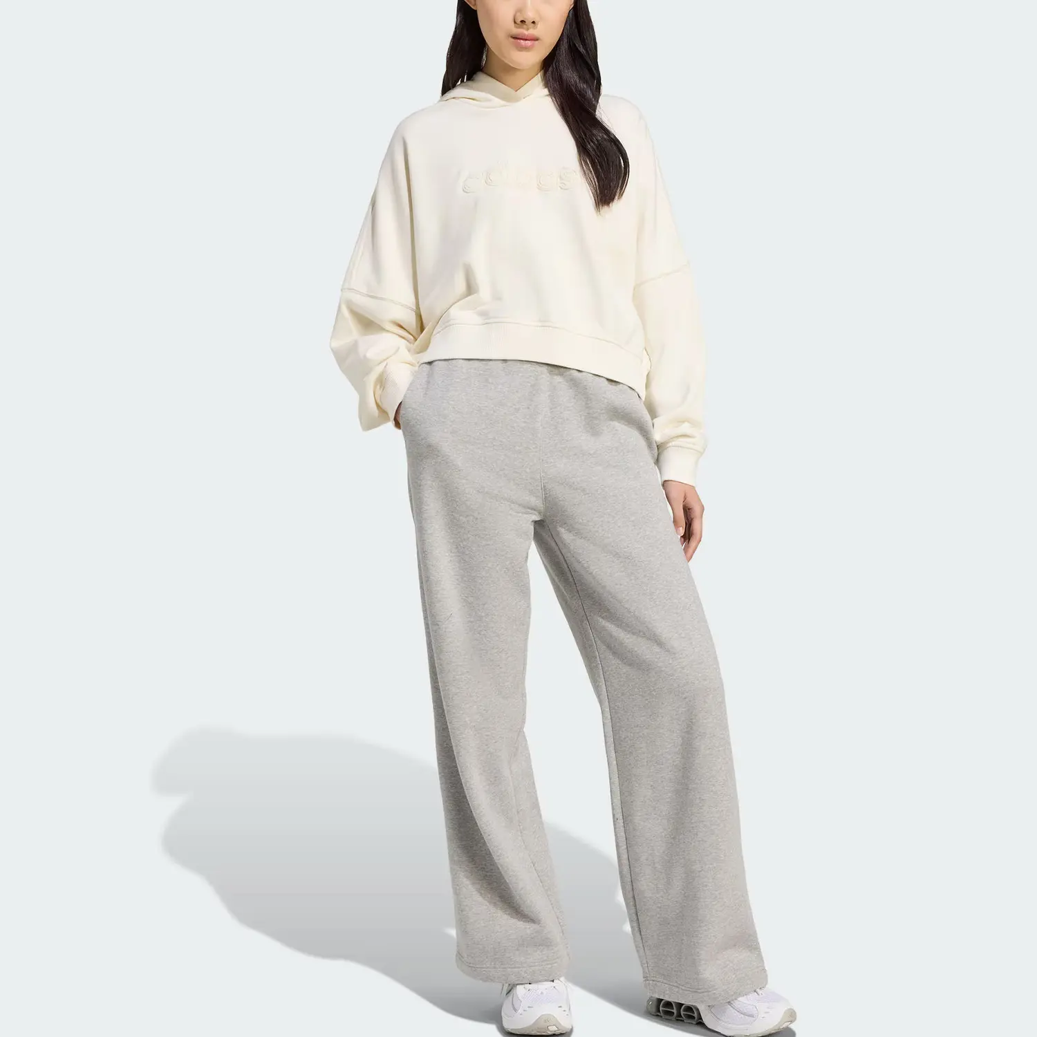 Свитшот Washed FW25 женская Adidas Originals, белый — фото 2