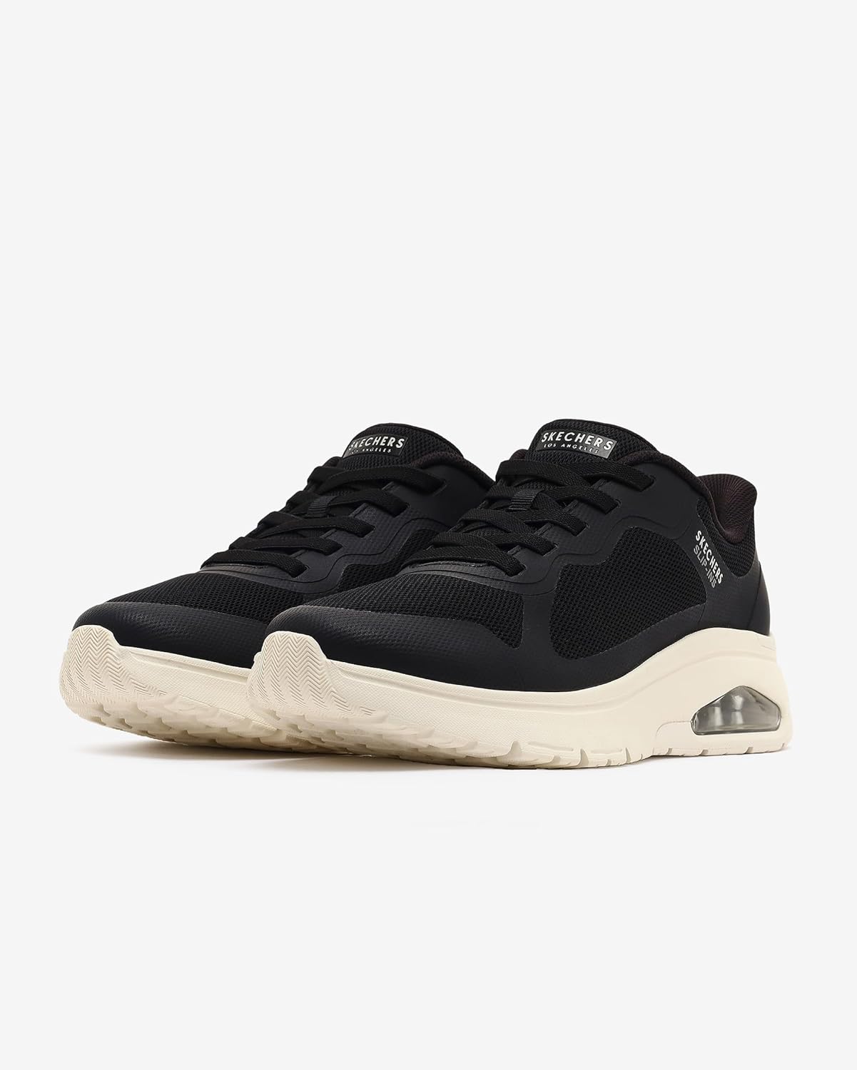 Мужские слипоны Skechers Uno Flex - Ez Air Hands Free, черный — фото 3